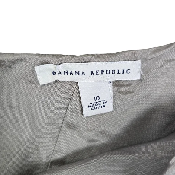 ⭐️Banana Republic One Shoulder Champagne  Ruffled Dress Sz 10 - Picture 6 of 10